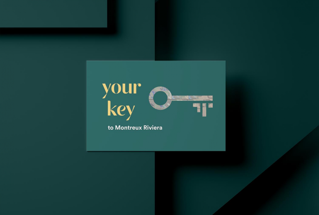 Your key to Montreux Riviera, a card depicting a key.